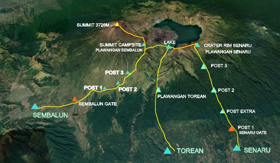 Peta Gunung Rinjani